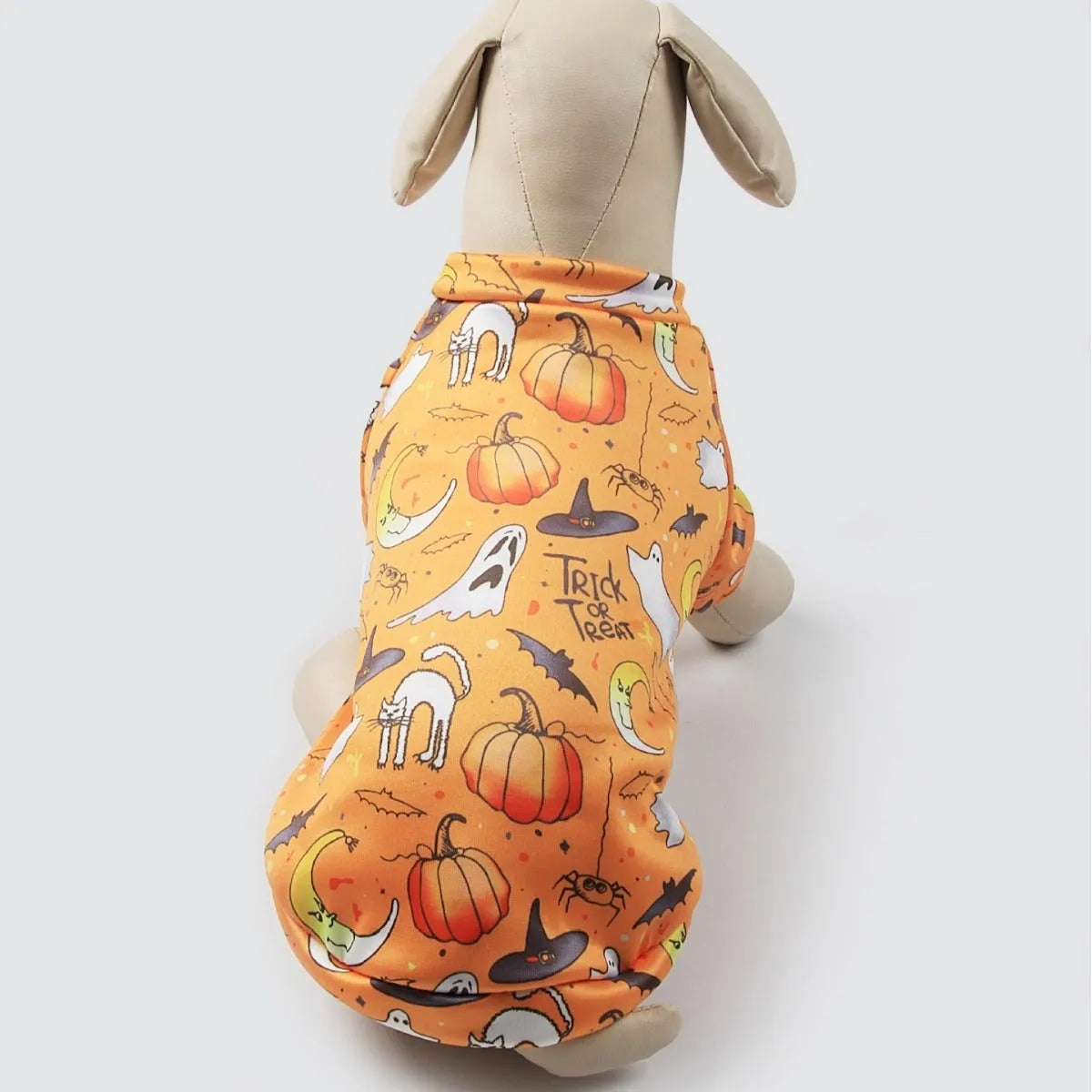Fleece-lined pet clothes with triangle scarf in autumn winter colours
