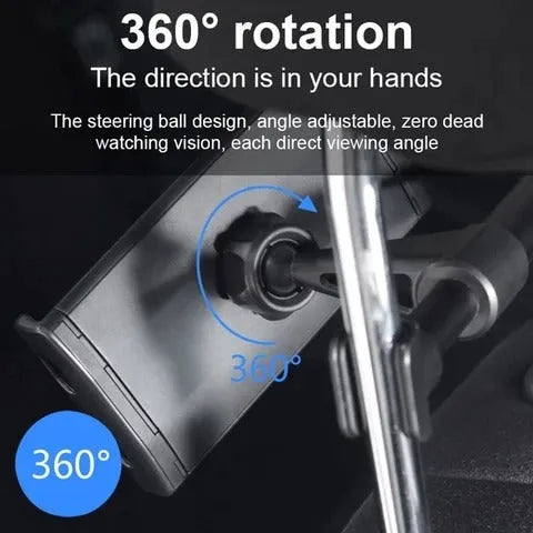 Black universal car phone holder for rear seat base snap-in tablet mount