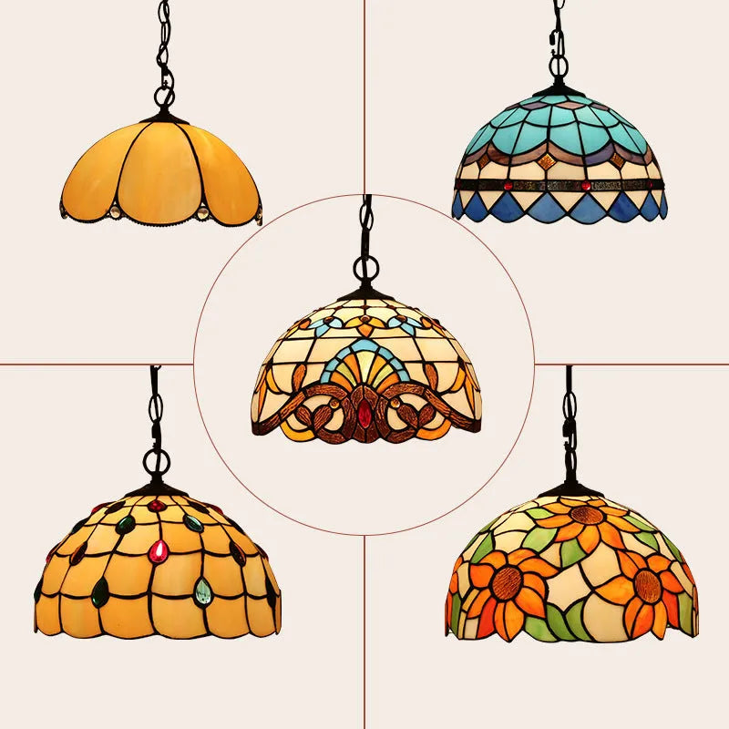 European baroque style chandelier with coloured glaze finish and abstract modelling.