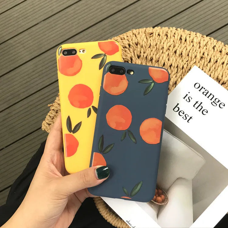 Blue, yellow, and orange matte TPU silicone iPhone case for multiple models.