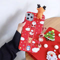 Christmas-themed silicone phone case for iPhone with festive back cover design in multiple colour options