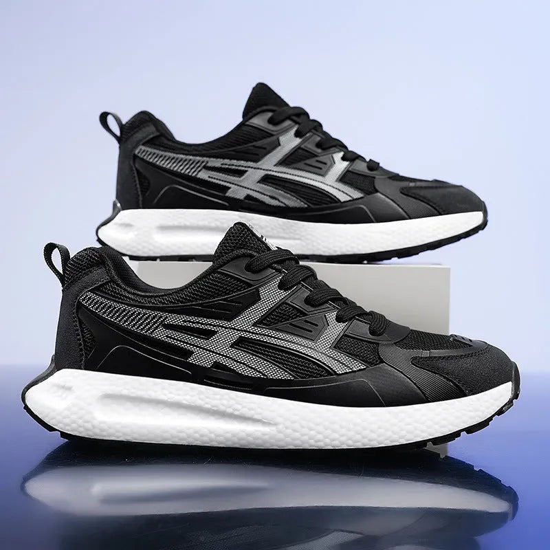 Casual sneaker with KPU mesh upper and popcorn rubber sole, white black or light grey, sizes 39-46