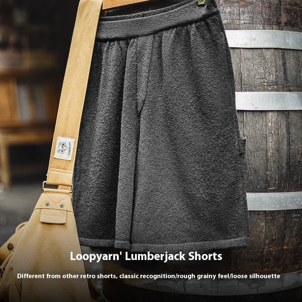 Cement grey straight-cut athletic shorts with medium elastic waistband