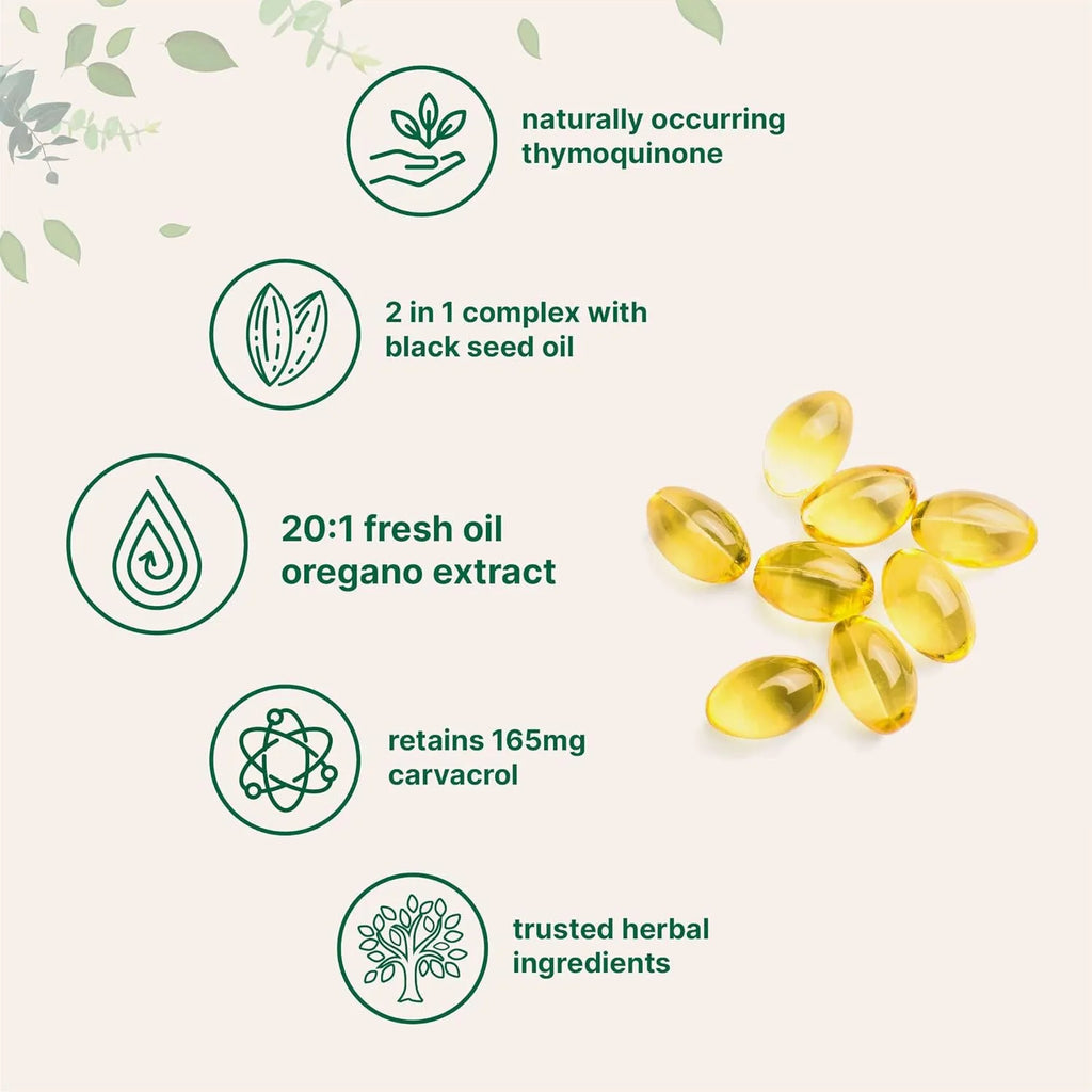 Butter Black Seed Oil Soft Capsules bottle showing 180 or 300 tablets with soft gel capsules visible
