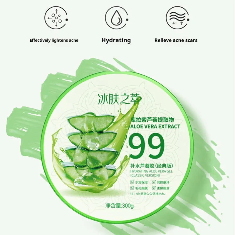 300g aloe vera gel emulsion in squeeze tube packaging for facial skin hydration