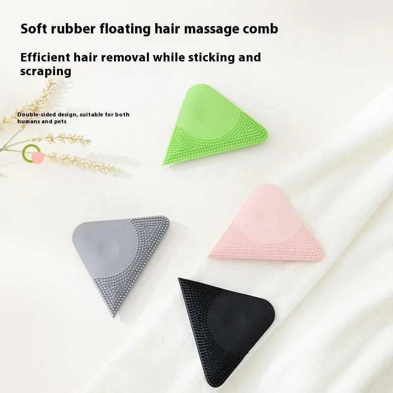 PTE pet hair scraper comb brush for cat and dog grooming with fabric hair removal function