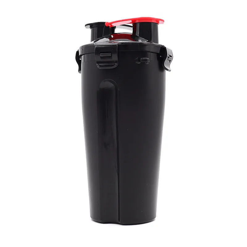 Portable pet water and food cup with dual compartments in assorted colours