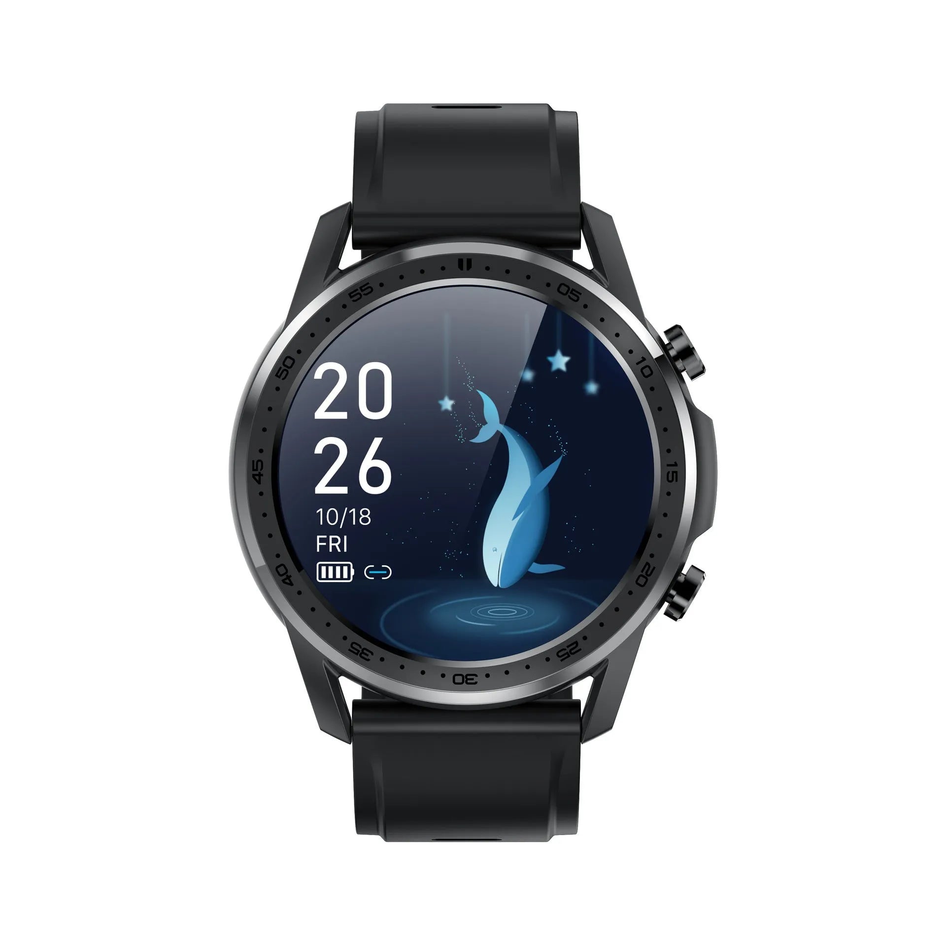 Youth2 Body Temperature Smart Bracelet in black or grey with 1.3-inch screen and zinc alloy case