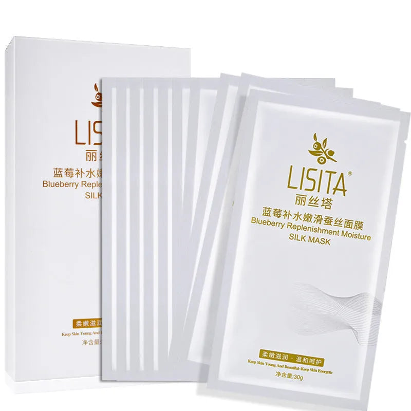 Crystal gold collagen jelly face mask 60g in golden colour with blueberry silk mask option