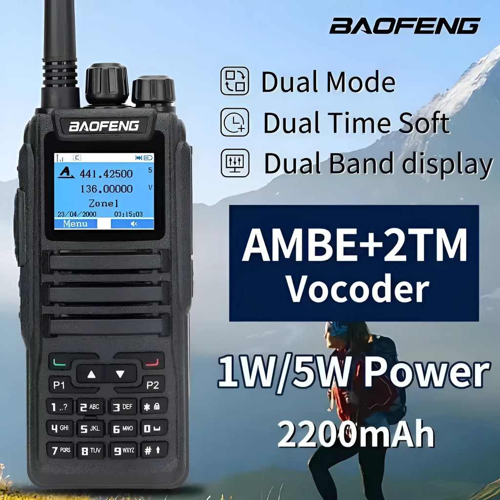 DM-1701 digital interphone with dual time slot, 999 channels, 5W RF output, lithium battery