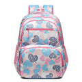 Student backpack with air pillow shoulder straps showing blue colour option and main compartment open