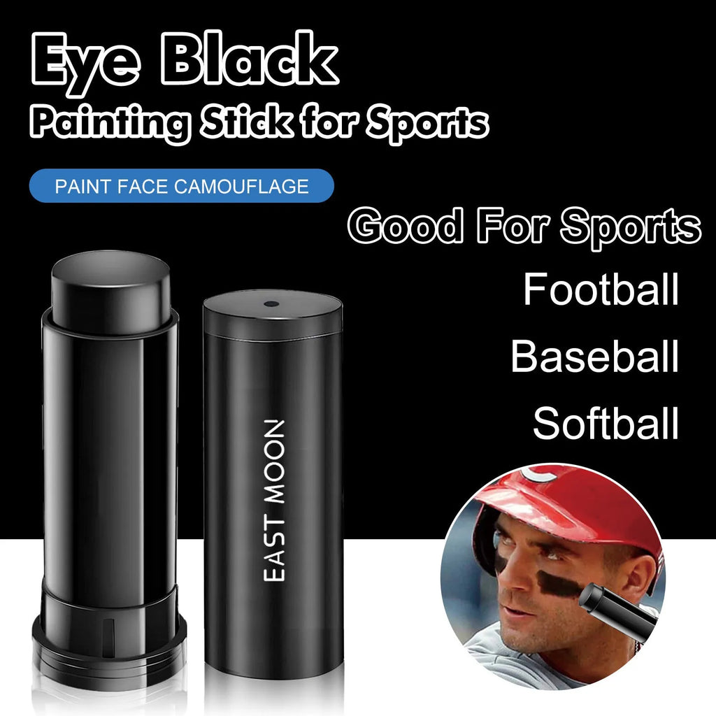 15g sports eye black paint stick in compact 8.6cm packaging for athletic glare reduction