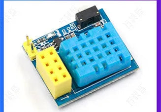 Compact WiFi node module with DHT11 temperature and humidity sensor measuring 25mm by 21mm