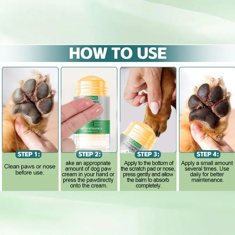 40g herb pet paw and neck cream with green tea, fragrant nose cream for general pet care