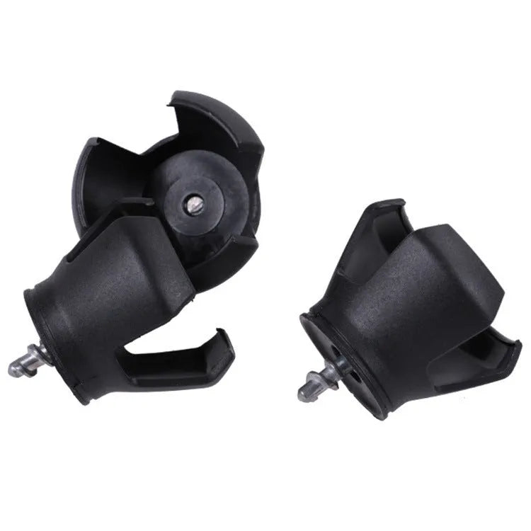 Black aluminium golf ball picker with clip attachment for golf bags