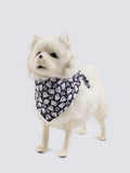 Fleece-lined pet clothes with triangle scarf in autumn winter colours