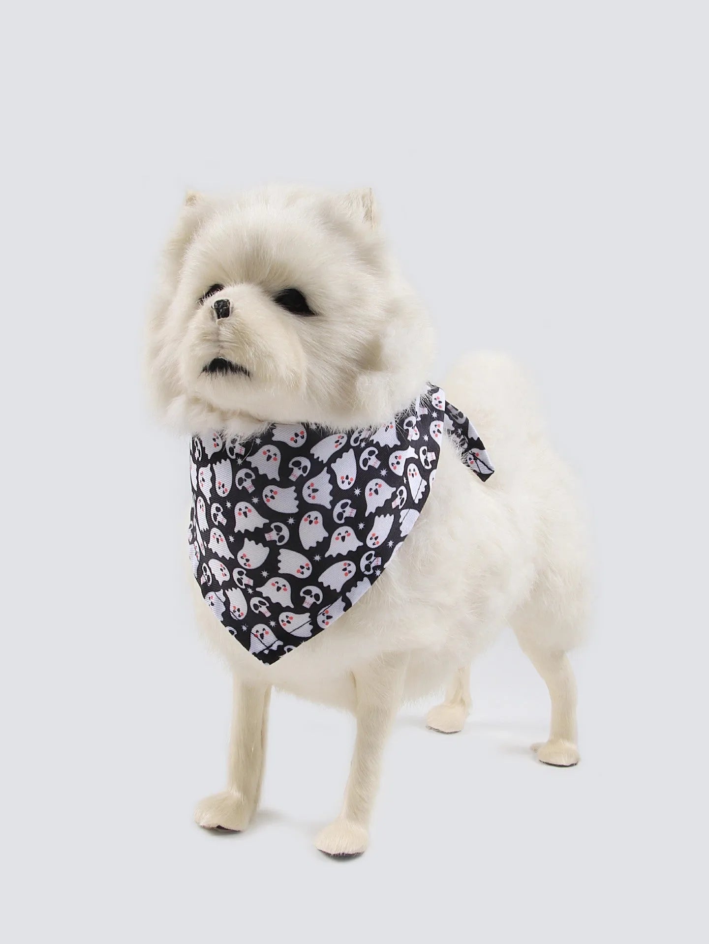 Fleece-lined pet clothes with triangle scarf in autumn winter colours