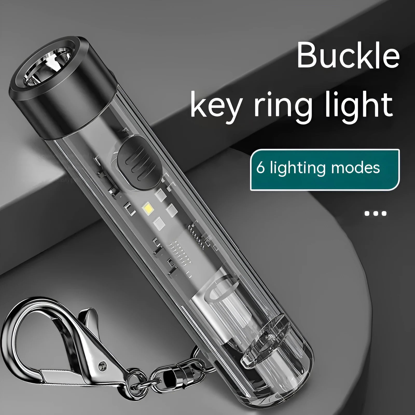 Black portable USB rechargeable outdoor flashlight with charging cable.
