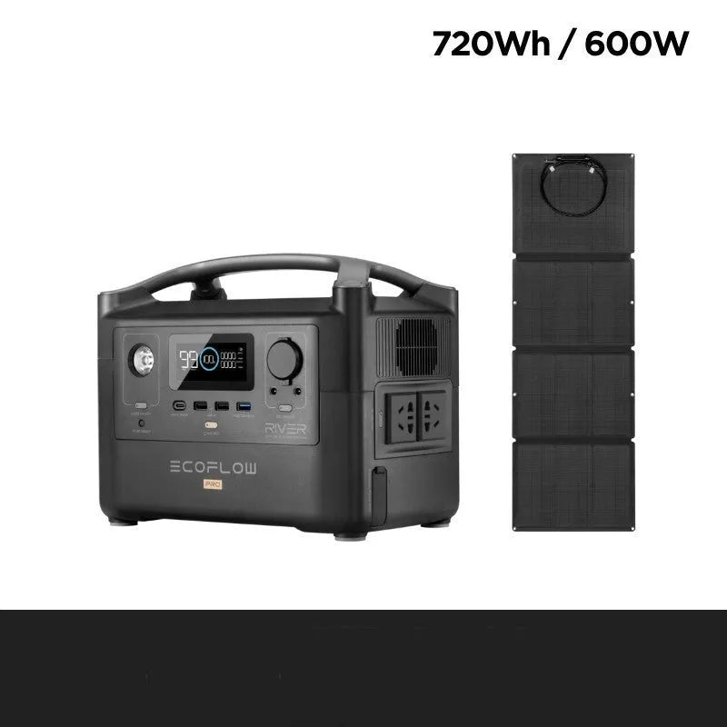 RIVER Pro outdoor mobile power supply unit with display screen and multiple ports