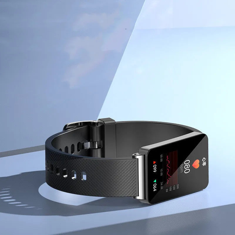 Blood Glucose EP08 Smart Bracelet in black, gold, or silver with 1.3-inch touchscreen and TPU strap