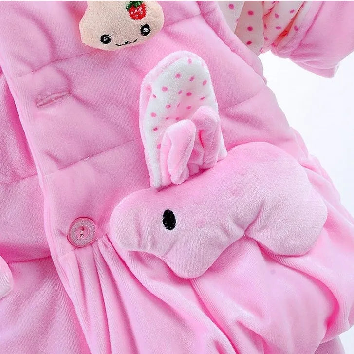 Baby girl pink purple yellow autumn winter three-piece clothing set with jacket vest trousers