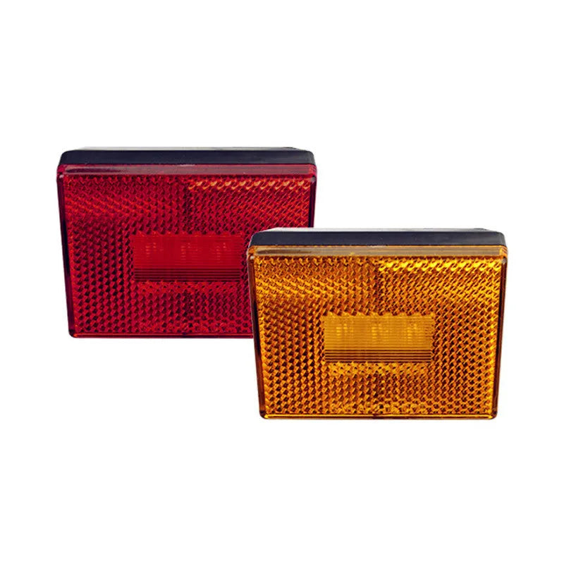 LED trailer side light with transparent cover in red or yellow colour options