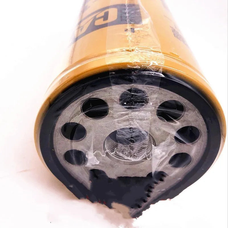 Yellow Caterpillar fuel water separator filter element measuring 262mm height