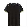 Men's round neck ice silk sports T-shirt in multiple colours showing quick-drying fabric for athletic use