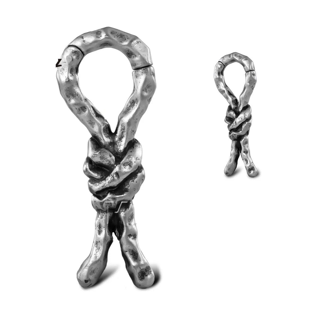Copper creative bends and hitches piercing earrings with 4mm specification and retro design