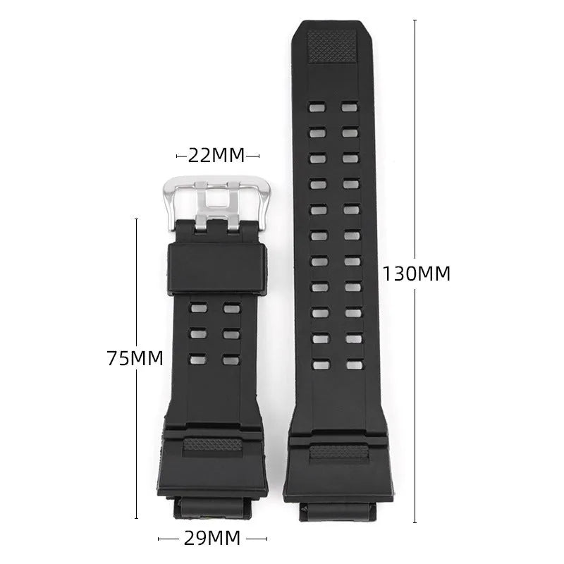 Camouflage pattern TPU watchband with silver buckle, 2mm thickness, 12+7cm length