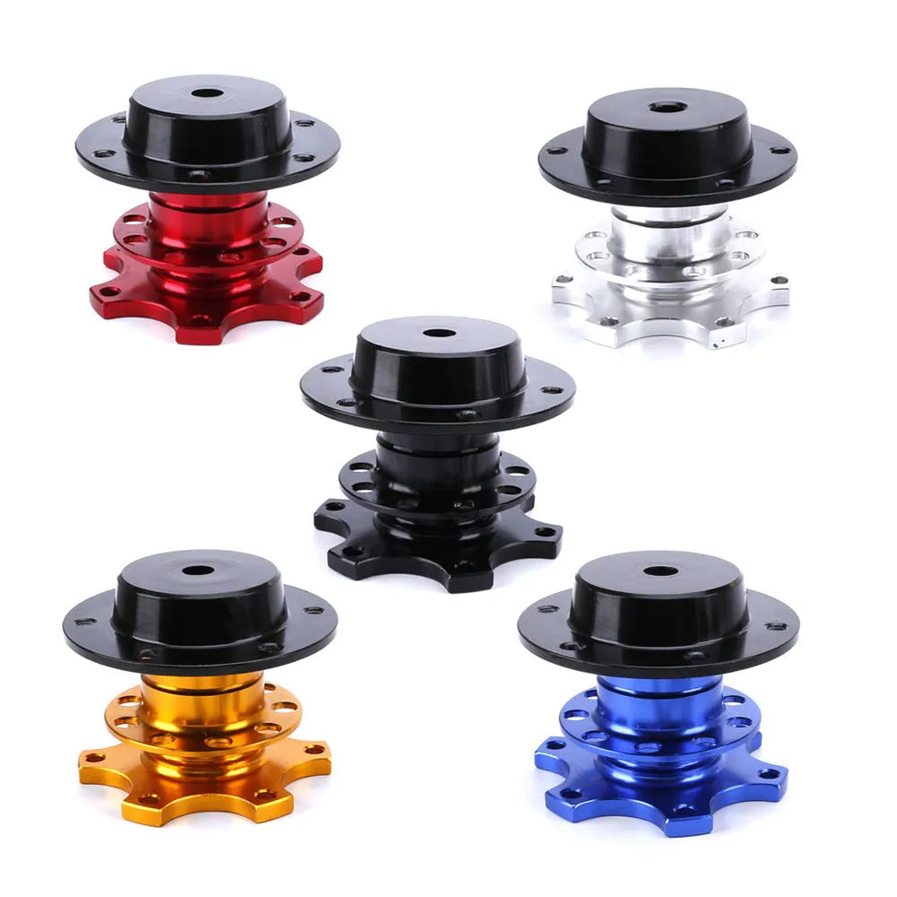Car steering wheel quick release adapter in aluminium alloy with universal fitment