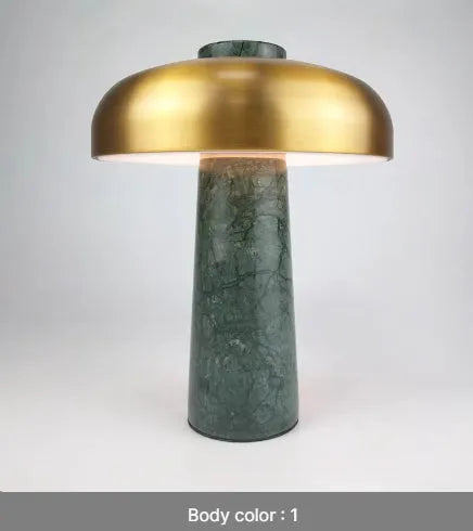 Modern silver alloy desk lamp with touch control and USB Type-C charging port.