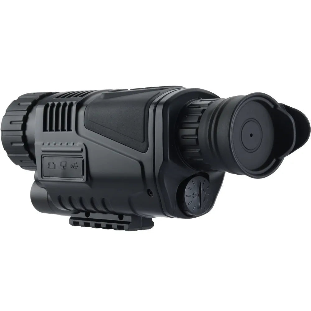 Outdoor infrared digital night vision telescope with rubber-coated body, 40mm lens, and storage bag for bird watching and travel