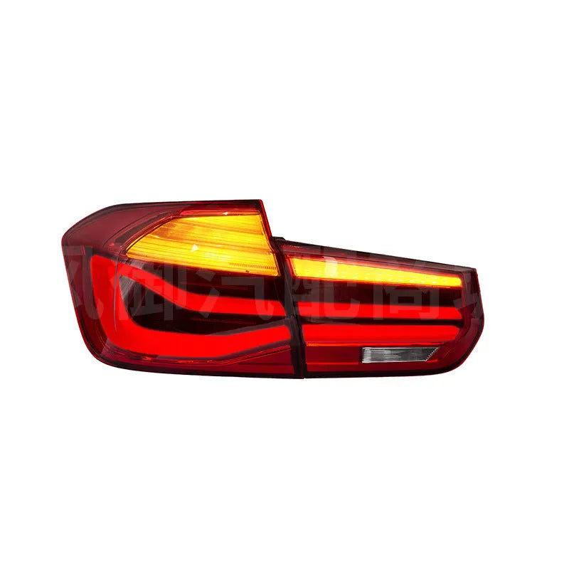 BMW 3 Series tail light assembly in red or smoked black finish with modified streamer LED design