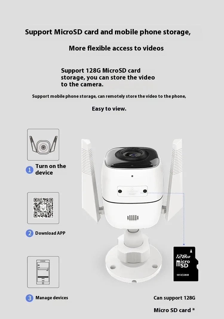 Outdoor 1080p HD webcam with infrared night vision and 4mm monitoring lens
