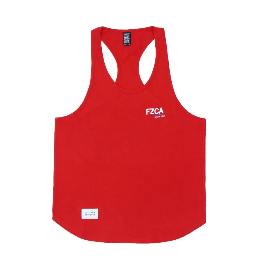 Men's cotton fitness vest in various colours for summer running and training activities