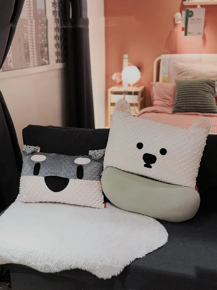 West Highland puppy decorative cushion measuring 50x35x18cm with blended fabric cover and pp cotton filling