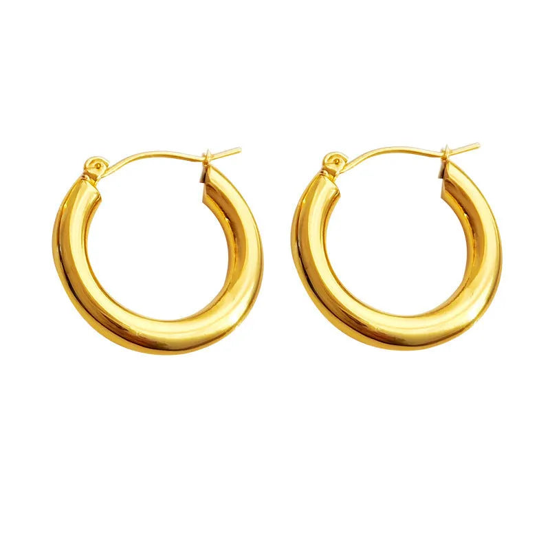 Maycu vintage geometric ring earrings in gold or silver electroplated finishes