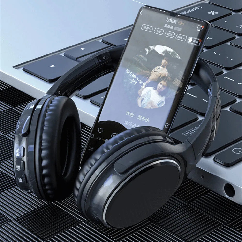 Retro metal VJ901 Bluetooth headset in Black, Blue, Red or Silver Brown with radio and TF card support