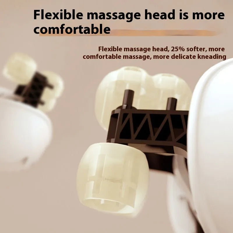 Blue rechargeable foldable electric neck and back massager with multiple modes