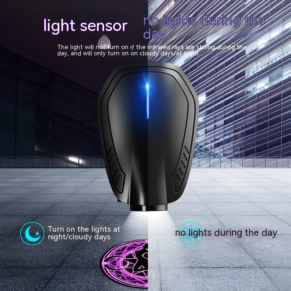 Bright black car atmosphere light laser projector with ABS plastic housing and universal vehicle fitment
