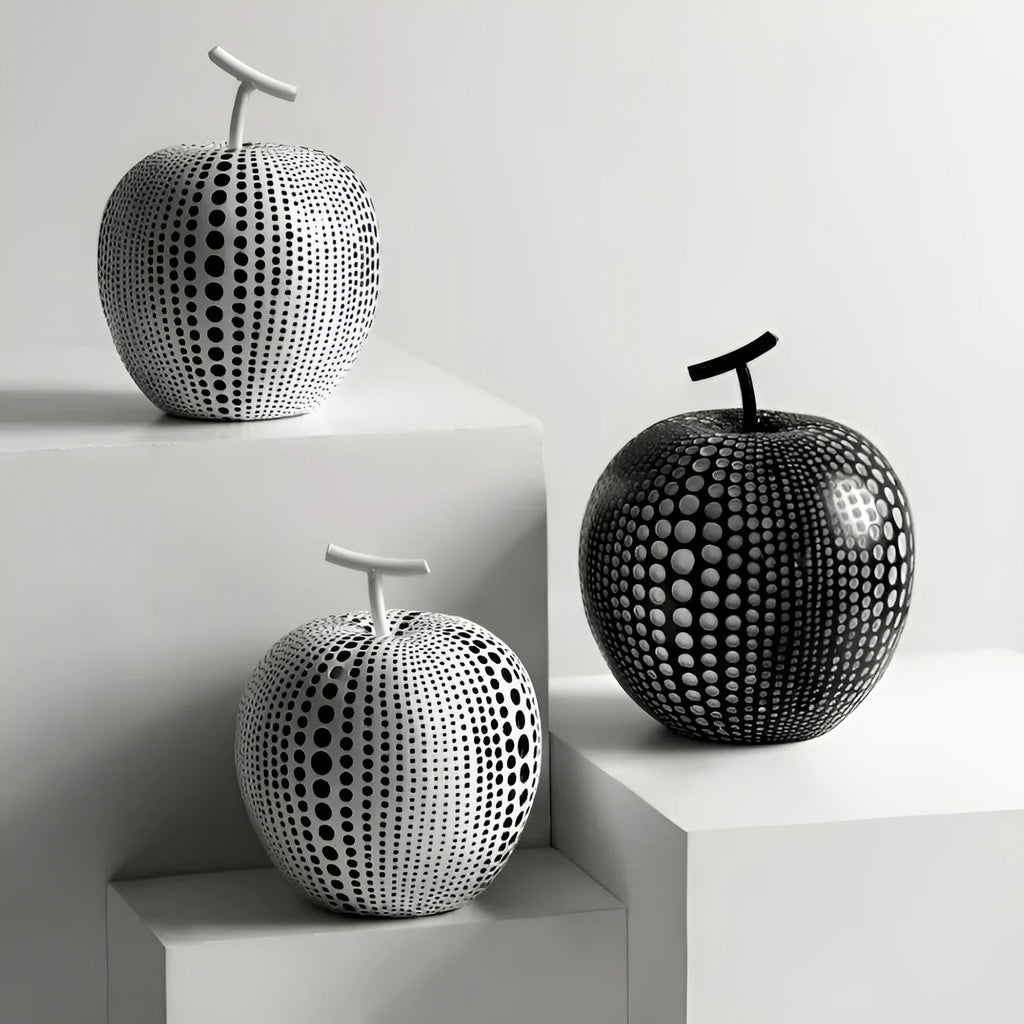 Resin apple and pear decorative crafts in multiple colours with two size options