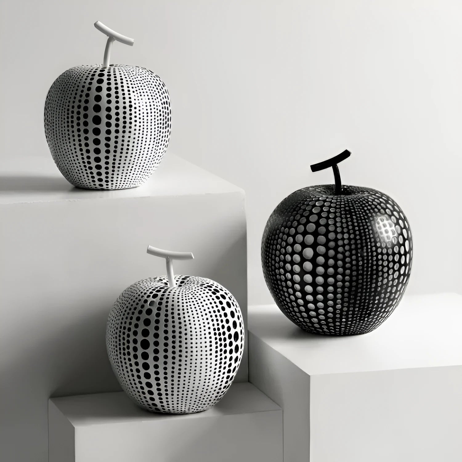 Resin apple and pear decorative crafts in multiple colours with two size options