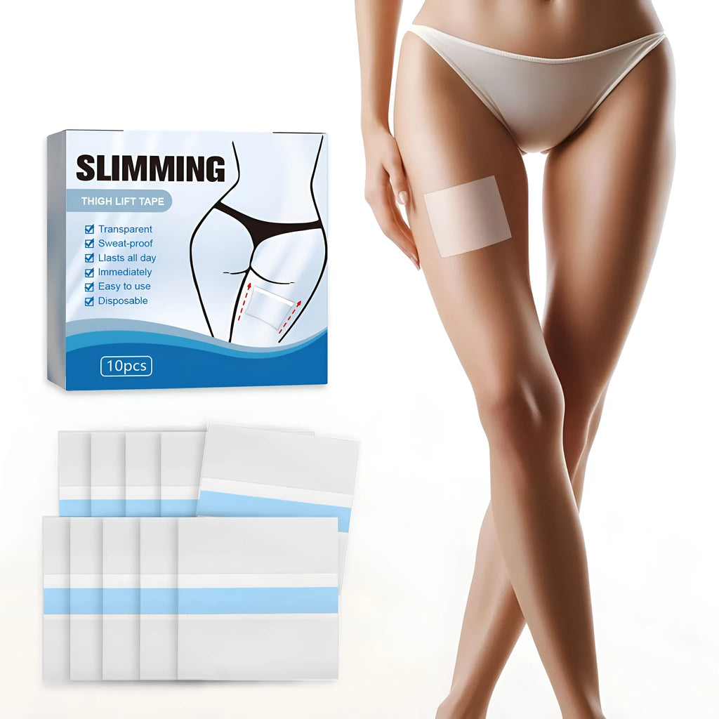 Box of 10 square 12 cm body slimming adhesive patches for the navel.