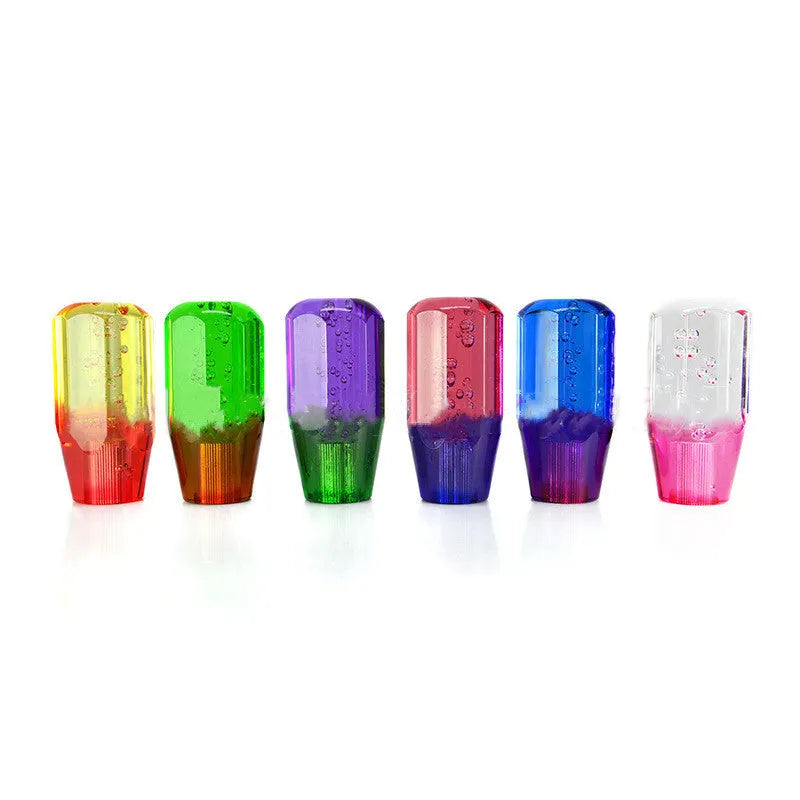 Transparent acrylic gear lever with two-colour design for car shift knobs