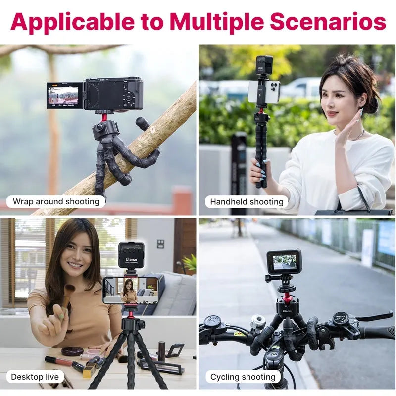 Multifunctional photography and video live VLOG suite with tripod in 2985-set configuration for content creation