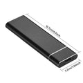 SSD mobile hard disk in black, blue, orange, red, or silver with ultra-thin metal shell and data cable
