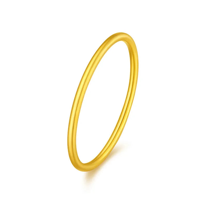 Brass gold plated women's ring shown in Twist Ring, Simple Bracelet Matte, and Simple Bracelet Glossy styles.