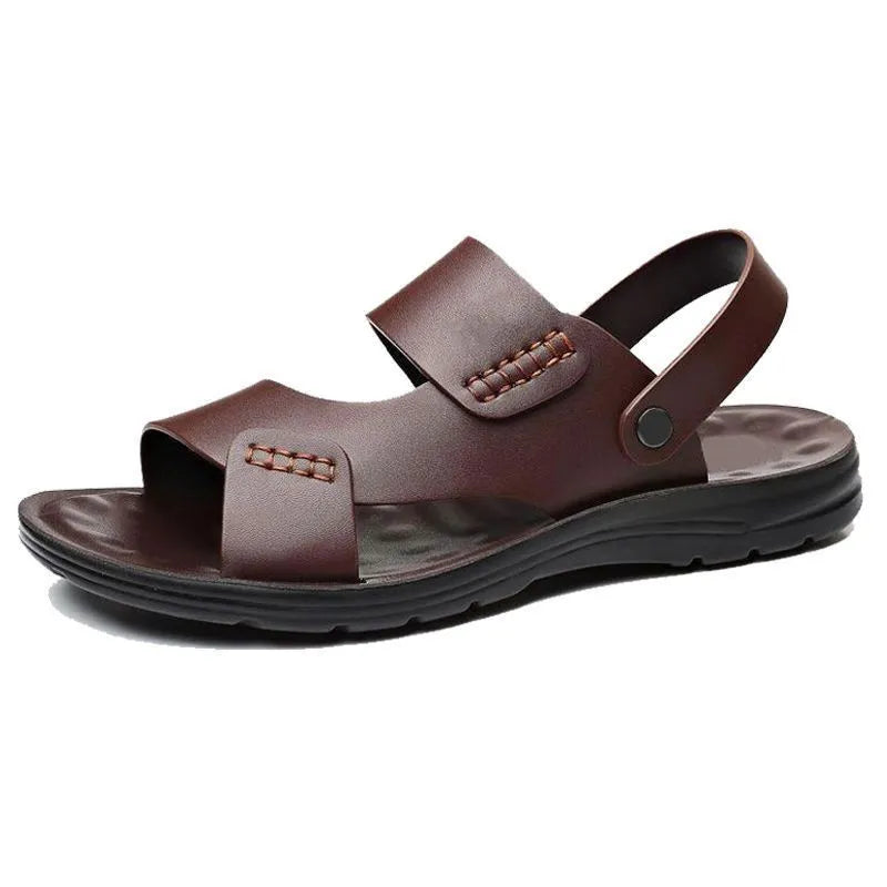 Men's waterproof plastic casual sandals in brown and black colour options for beach and pool use