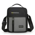 Men's casual outdoor one shoulder messenger bag in nylon with sewing thread details, shown in available colours.